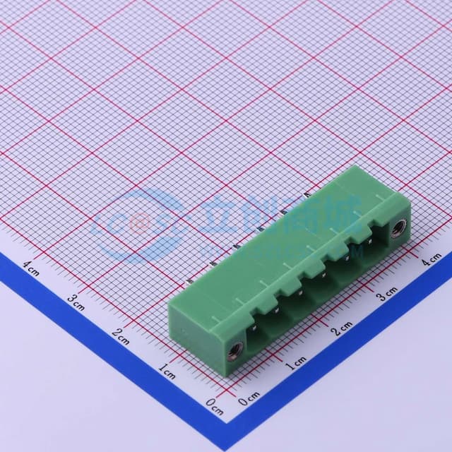 5.08mm 1x6P 排数:1 每排P数:6 螺丝固定 【插拔】实物图