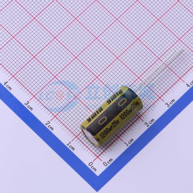 1200uF ±20% 25V 【引线】实物图