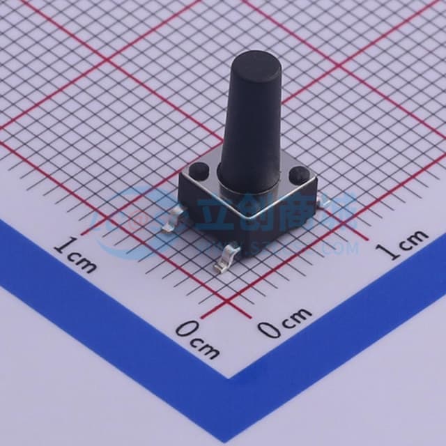 6*6*12mm 立贴 轻触开关实物图