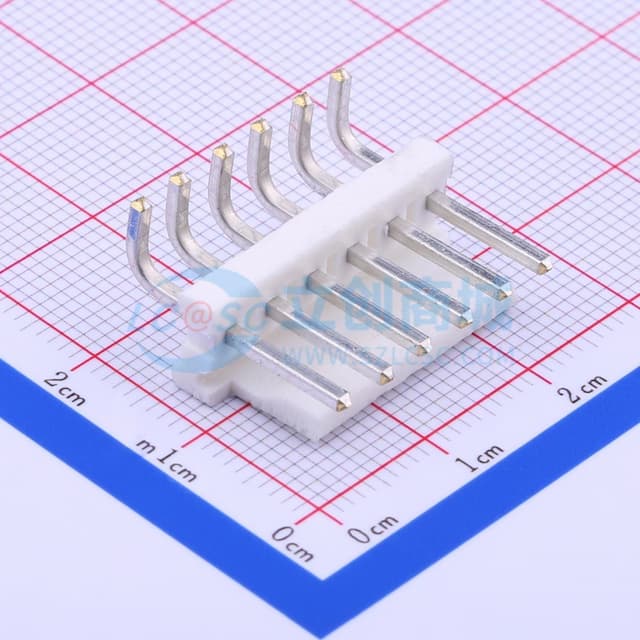 1x6P 间距:3.96mm 弯插 【插件】实物图
