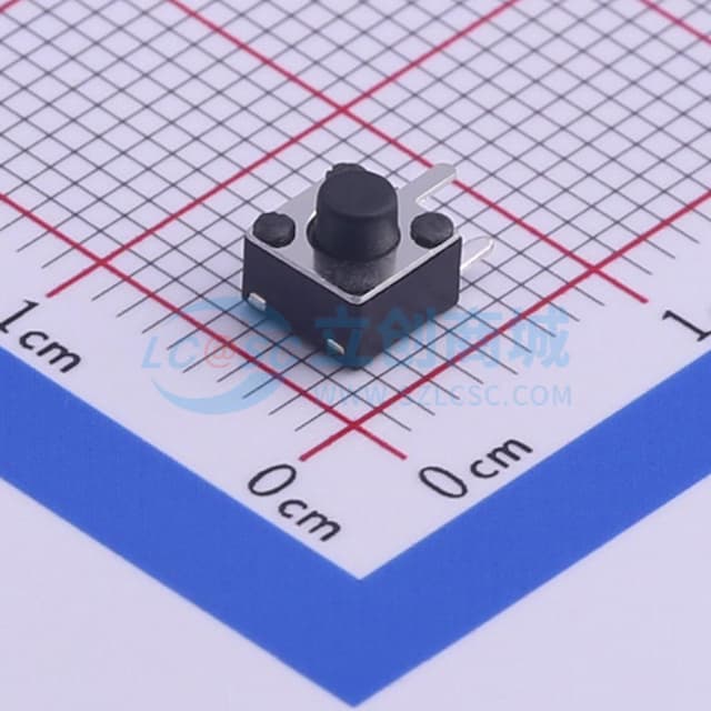 4.5*4.5*4.3mm 卧插 轻触开关 【轻触】实物图