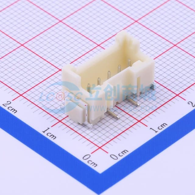 1x5P 间距:2.5mm 立贴 系列:XA实物图