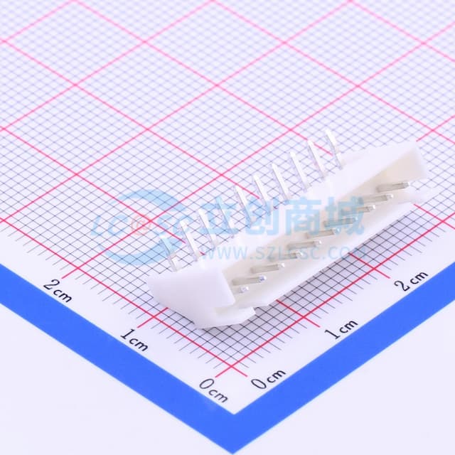 1x10P 间距:2.5mm 弯插 系列:XH 【插件】实物图