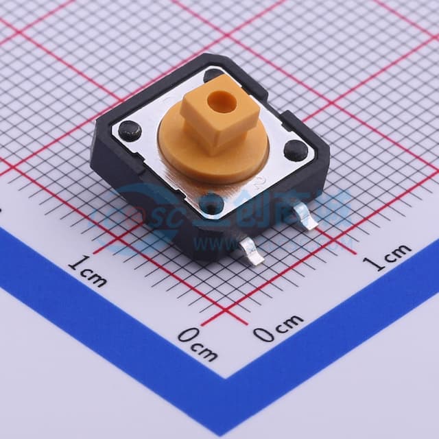 12*12*7.3mm 立贴 轻触开关实物图