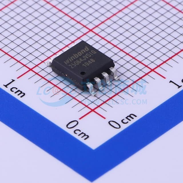 支持双线、四线SPI接口的3V 64Mbit 串行闪存实物图