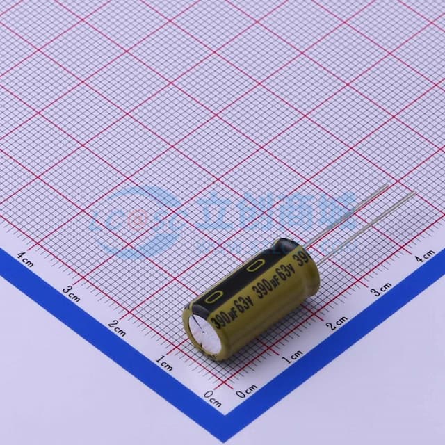 390uF ±20% 63V 【引线】实物图