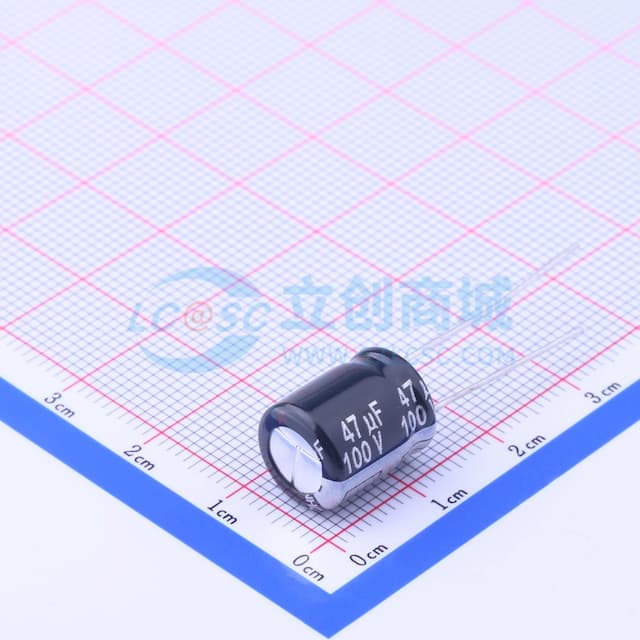 47uF ±20% 100V 【引线】实物图