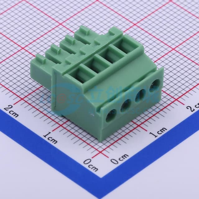 3.81mm 1x4P 排数:1 每排P数:4实物图