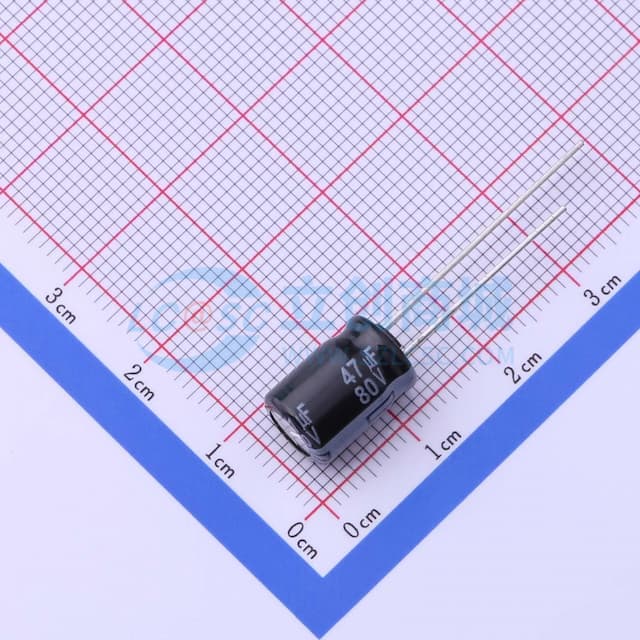 47uF ±20% 80V 【插件】实物图