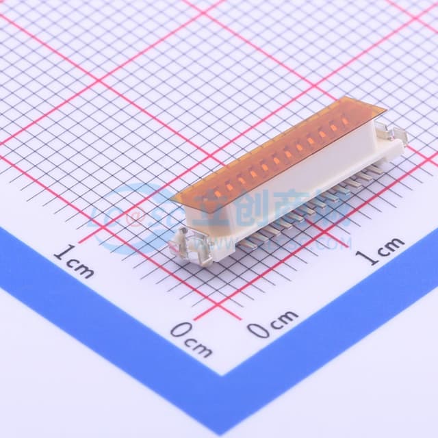 间距:1mm PIN:25P 母 立贴实物图