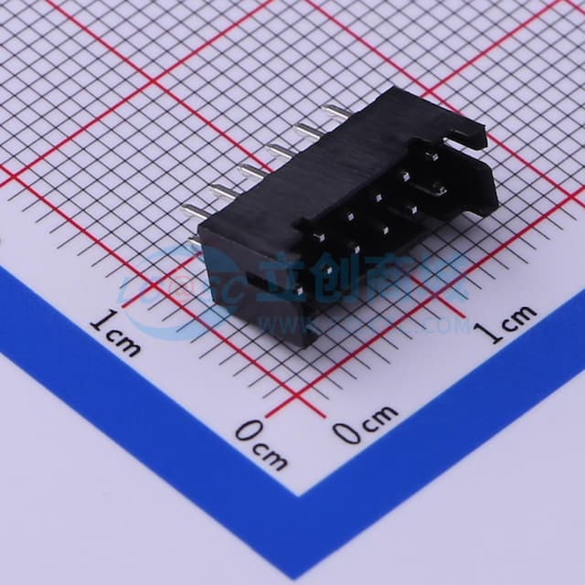 黑色 2x6P 间距:2mm 直插【插件】实物图