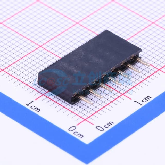 1x7P 间距:2.54mm 直插 【排针】实物图