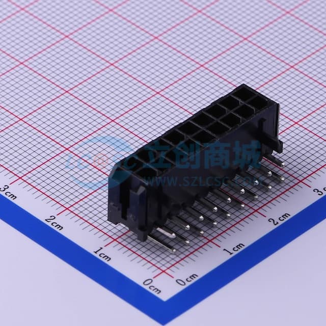 黑色 2x9P 间距:3mm 弯插【插件】实物图