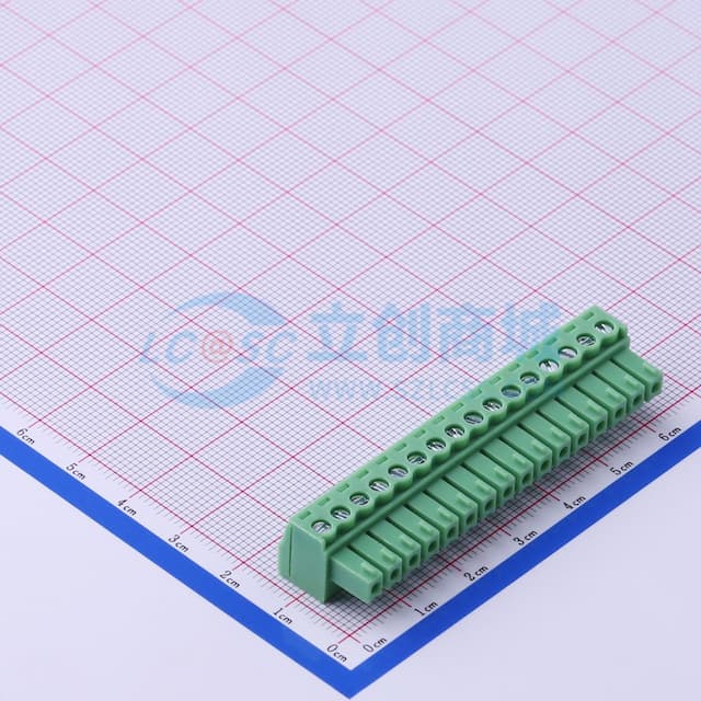 3.81mm 1x16P 排数:1 每排P数:16实物图