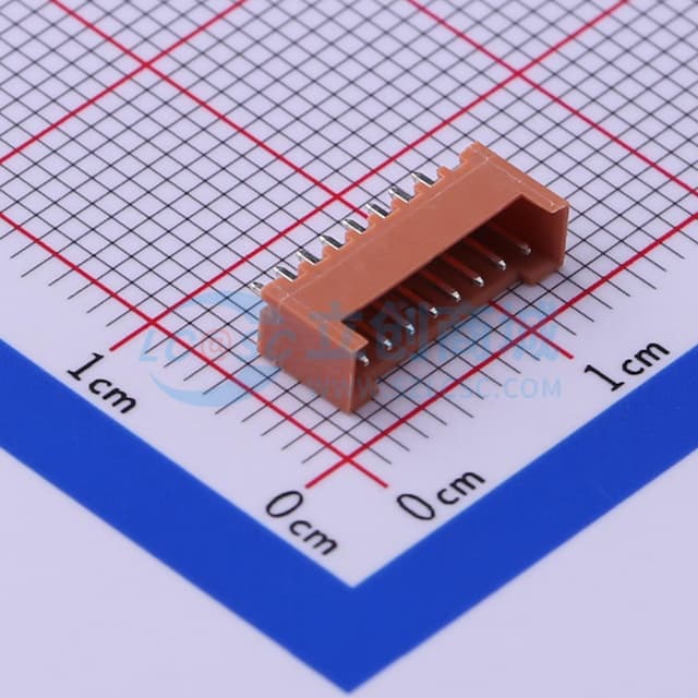 土黃 1x8P 间距:1.25mm 直插【插件】实物图