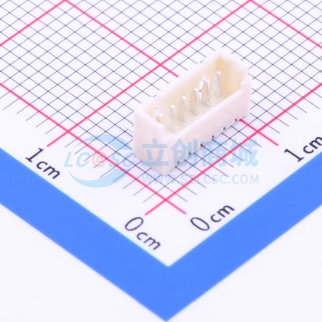 1x6P 间距:1.25mm 弯插 【插件】实物图