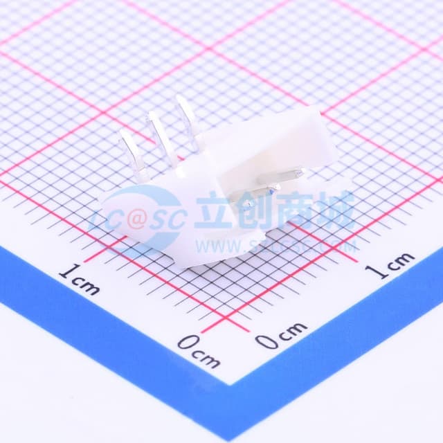 1x3P 间距:2.5mm 弯插 系列:XH 【插件】实物图