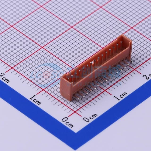 土黃 1x15P 间距:1.25mm 弯插【插件】实物图