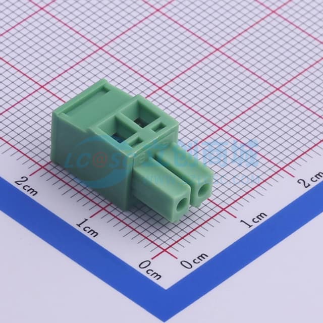 3.81mm 1x2P 排数:1 每排P数:2实物图