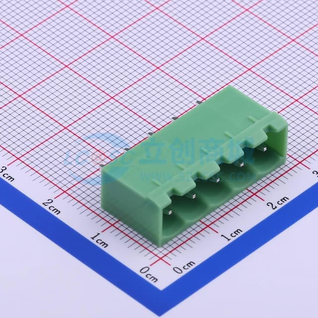 5.08mm 1x5P 排数:1 每排P数:5 【插拔】实物图