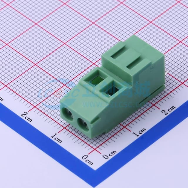 1x2P 5mm 直插 排数:1 每排P数:2【螺钉】实物图