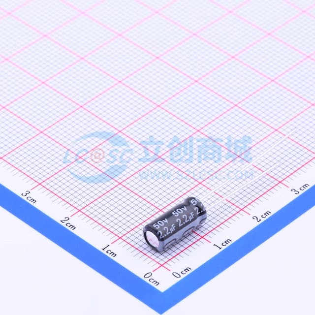 2.2uF ±20% 50V 【插件】实物图
