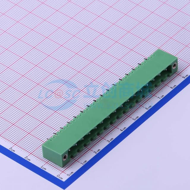 5mm 1x16P 排数:1 每排P数:16 螺丝固定 【插拔】实物图
