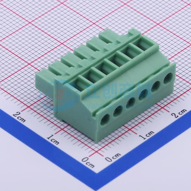 3.81mm 1x6P 排数:1 每排P数:6实物图