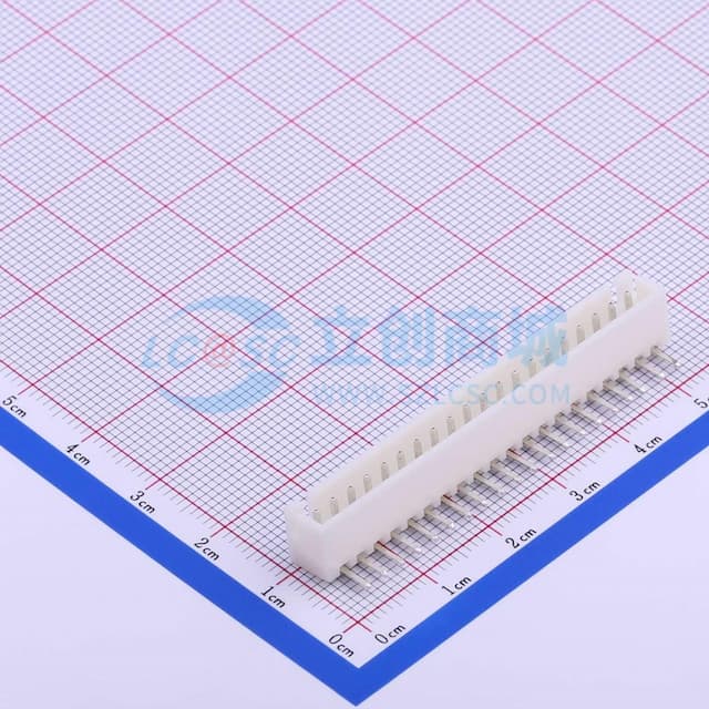 1x20P 间距:2.5mm 弯插 系列:XH 【插件】实物图