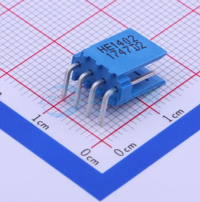 1x4P 间距:2.54mm 弯插 【插件】实物图