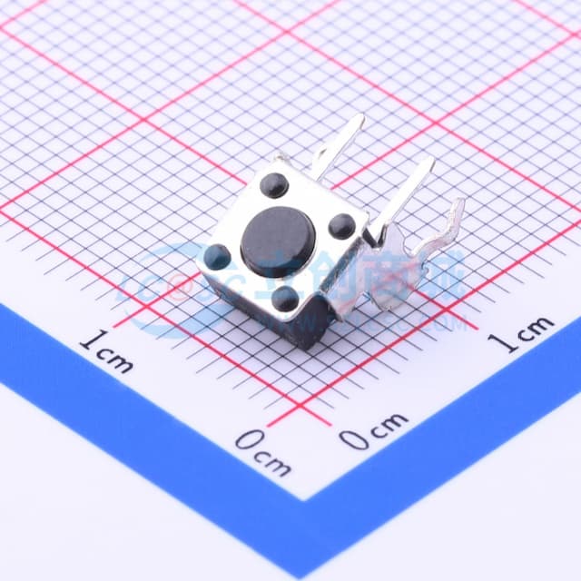 轻触开关,KAN0631N-0431B,带支架侧插实物图