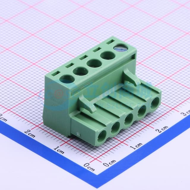 1x5P 5.08mm 排数:1 每排P数:5实物图