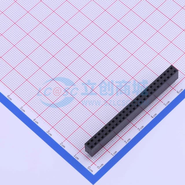 2x25P 间距:2.54mm 直插 【排针】实物图