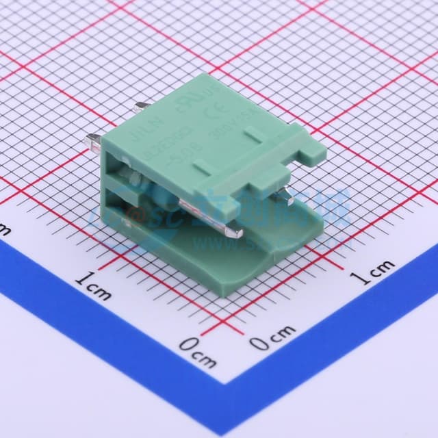 1x2P 5.08mm 排数:1 每排P数:2 【插拔】实物图