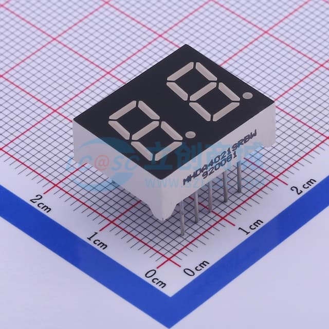 0.40直插数码管共阳双八红色光 【插件】实物图