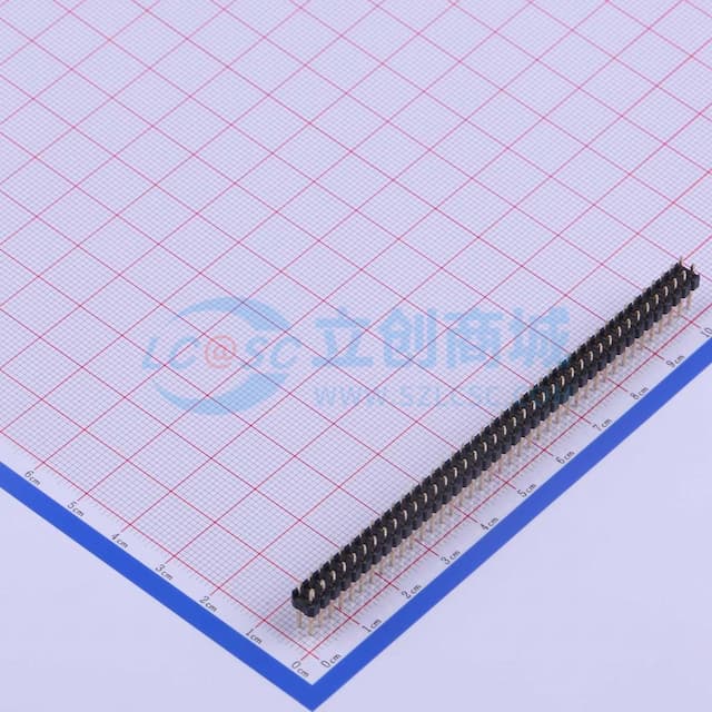 2x40P 间距:2.54mm 方针 直插 【排针】实物图