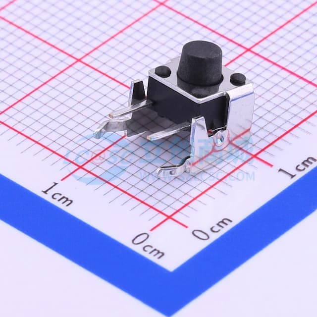 6*6*6mm 卧插 轻触开关 【插件】实物图