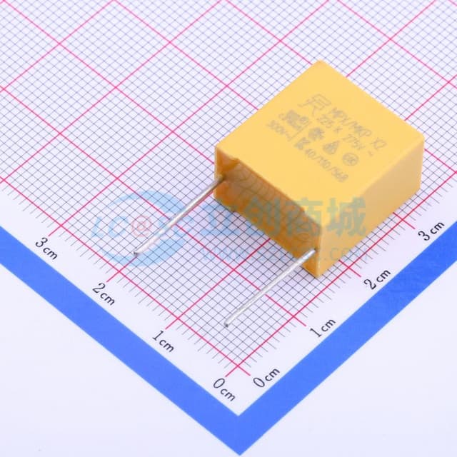 2.2uF ±10% 275V 等级:X2 【插件】实物图