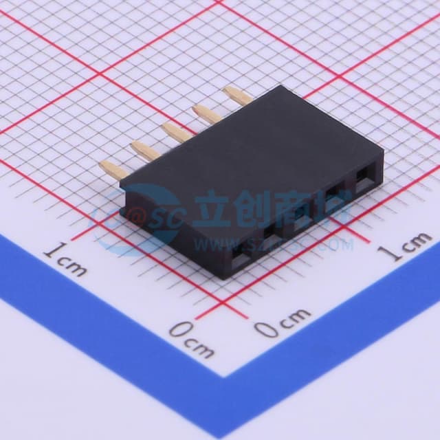 间距:2.54mm 1x5P 直插 【排针】实物图