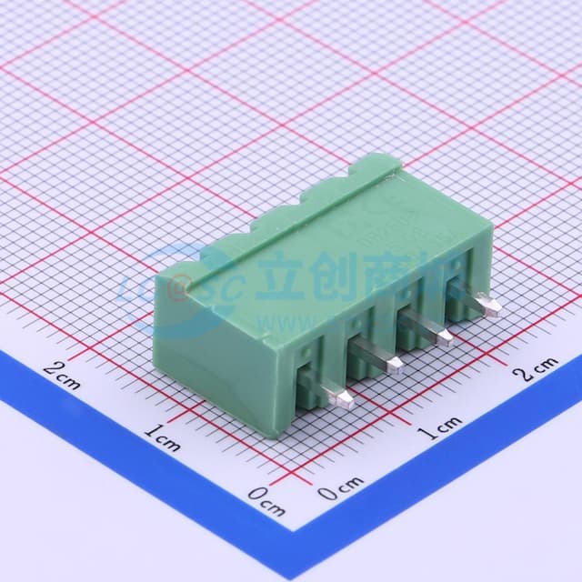 1x4P 5.08mm 排数:1 每排P数:4【插拔】实物图