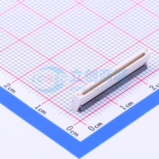 翻盖式 双侧触点/上下接 P数:40P 间距:0.5mm实物图