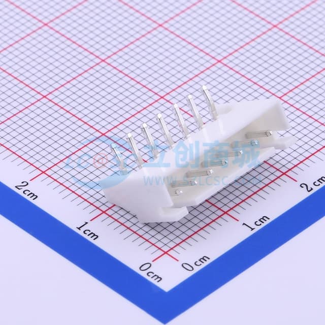 1x7P 间距:2.5mm 弯插 系列:XH 【插件】实物图