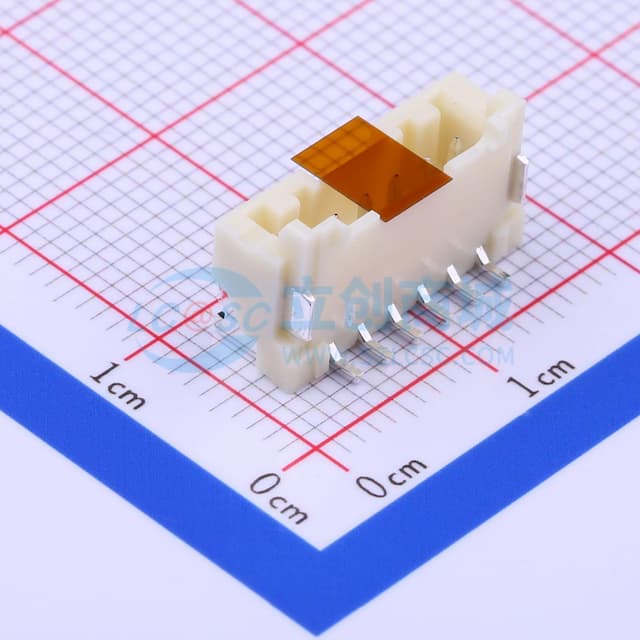 1x6P 间距:2mm 立贴 系列:PA实物图