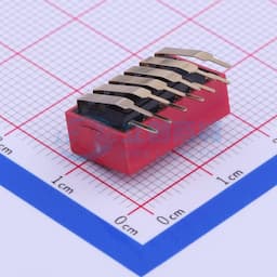 间距2.54mm 平拨,凸起式 6位拨码开关 【拨码】缩略图