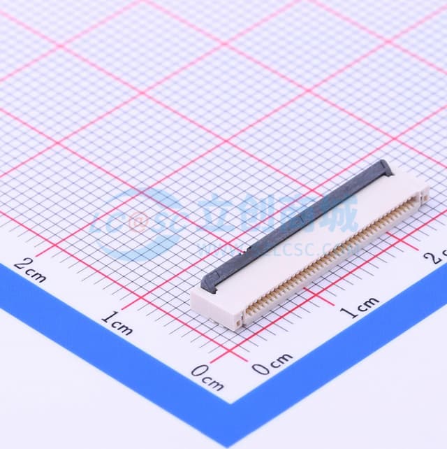 间距:0.5mm P数:40P 翻盖式 双侧触点/上下接实物图