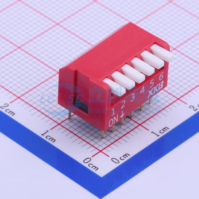 间距2.54mm 琴键 6位拨码开关 【拨码】实物图