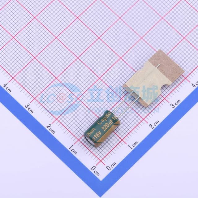 220uF ±20% 16V 【引线】实物图