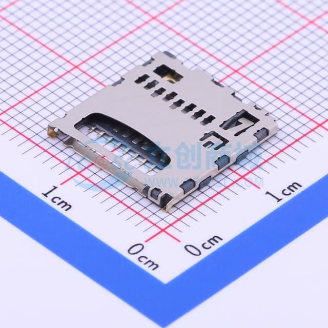 自弹式 MicroSD卡(TF卡) 卡座实物图