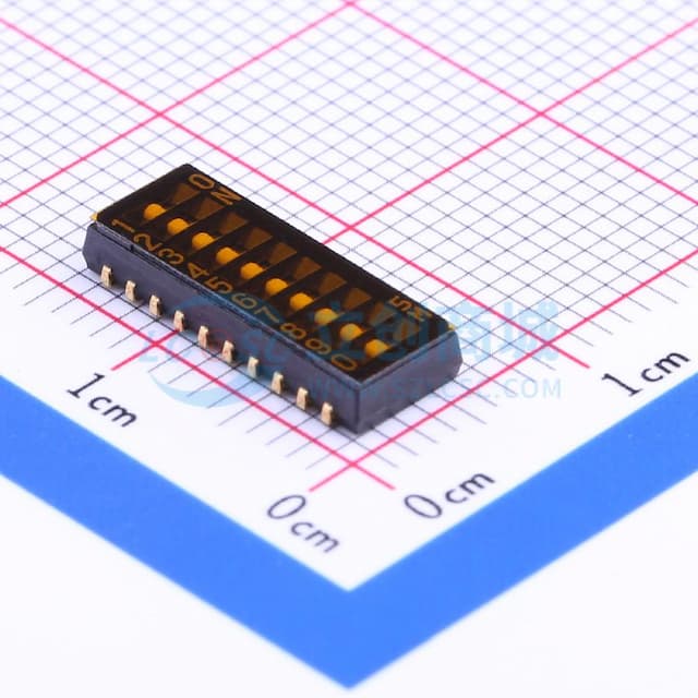 10位 1.27mm 拨码开关实物图