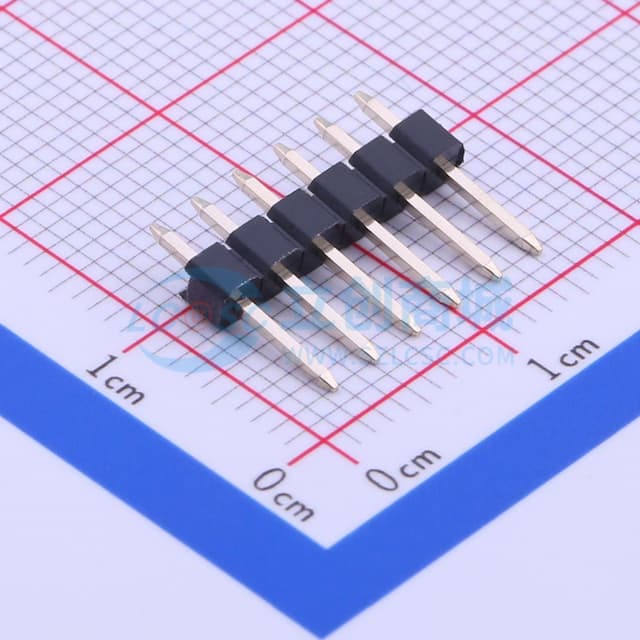1x6P 间距:2.54mm 方针 直插 【排针】实物图